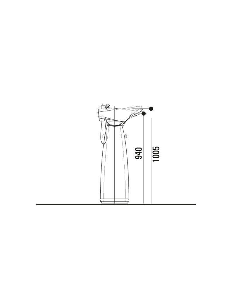 Contura Form PLUS - Μαύρος λουτήρας με στήλη