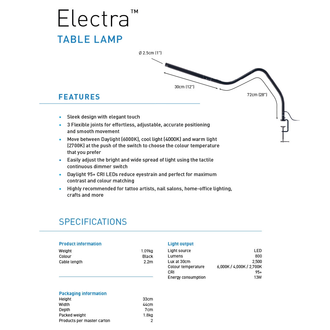 Electra beauty λάμπα με ευλύγιστο βραχίονα
