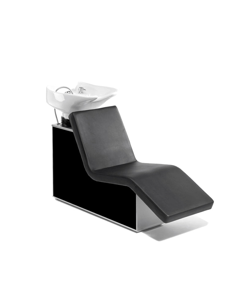 Wellness Sofa - Μαύρος λουτήρας με λευκό νιπτήρα