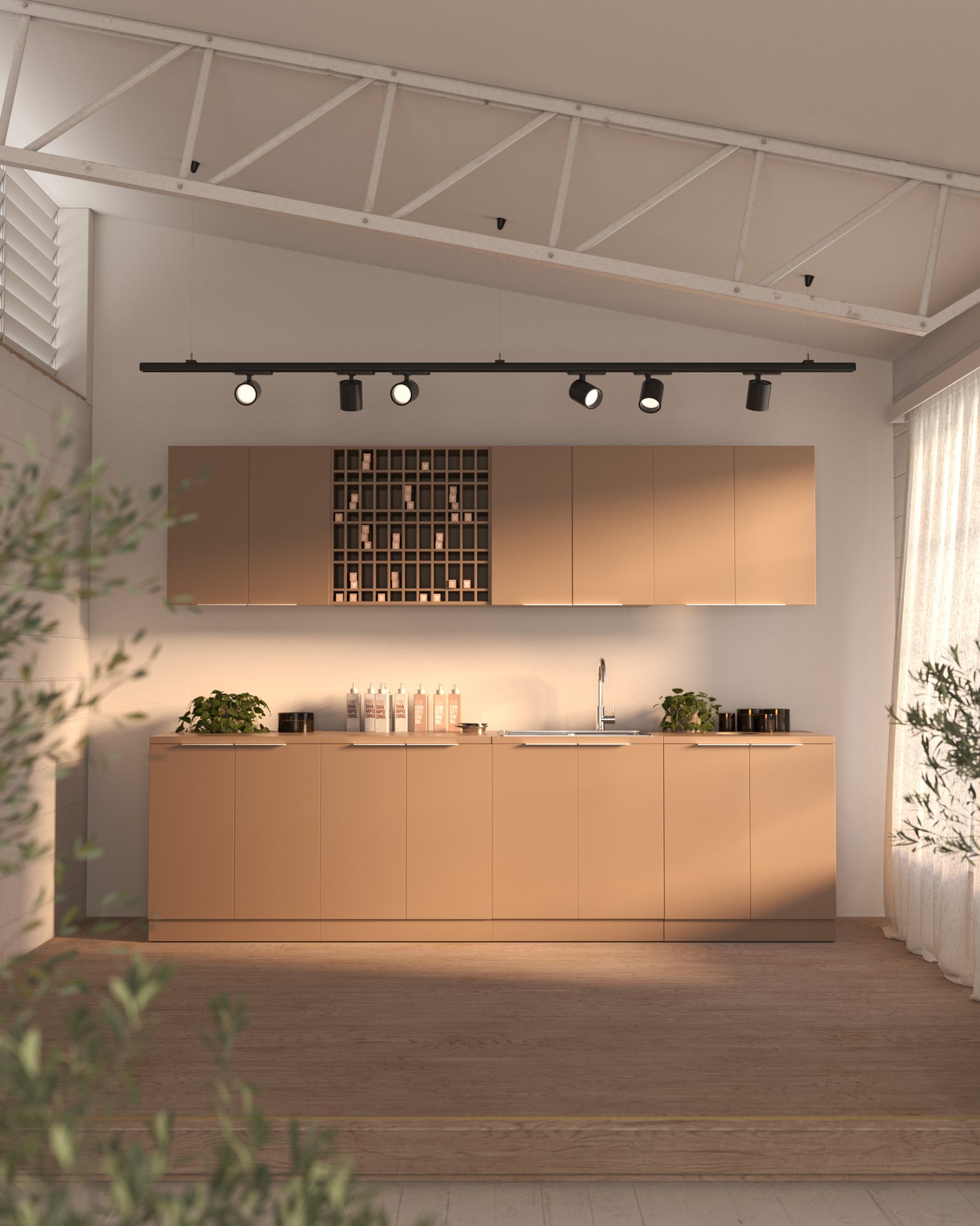 Colorbar ντουλάπα - Μπεζ ντουλάπι πλυσίματος - Καπουτσίνο