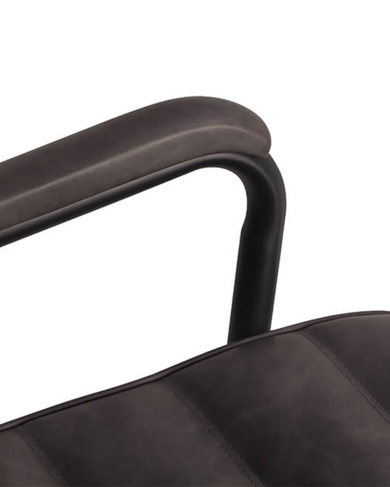 Naomi Textured Black - Μαύρη καρέκλα μακιγιάζ