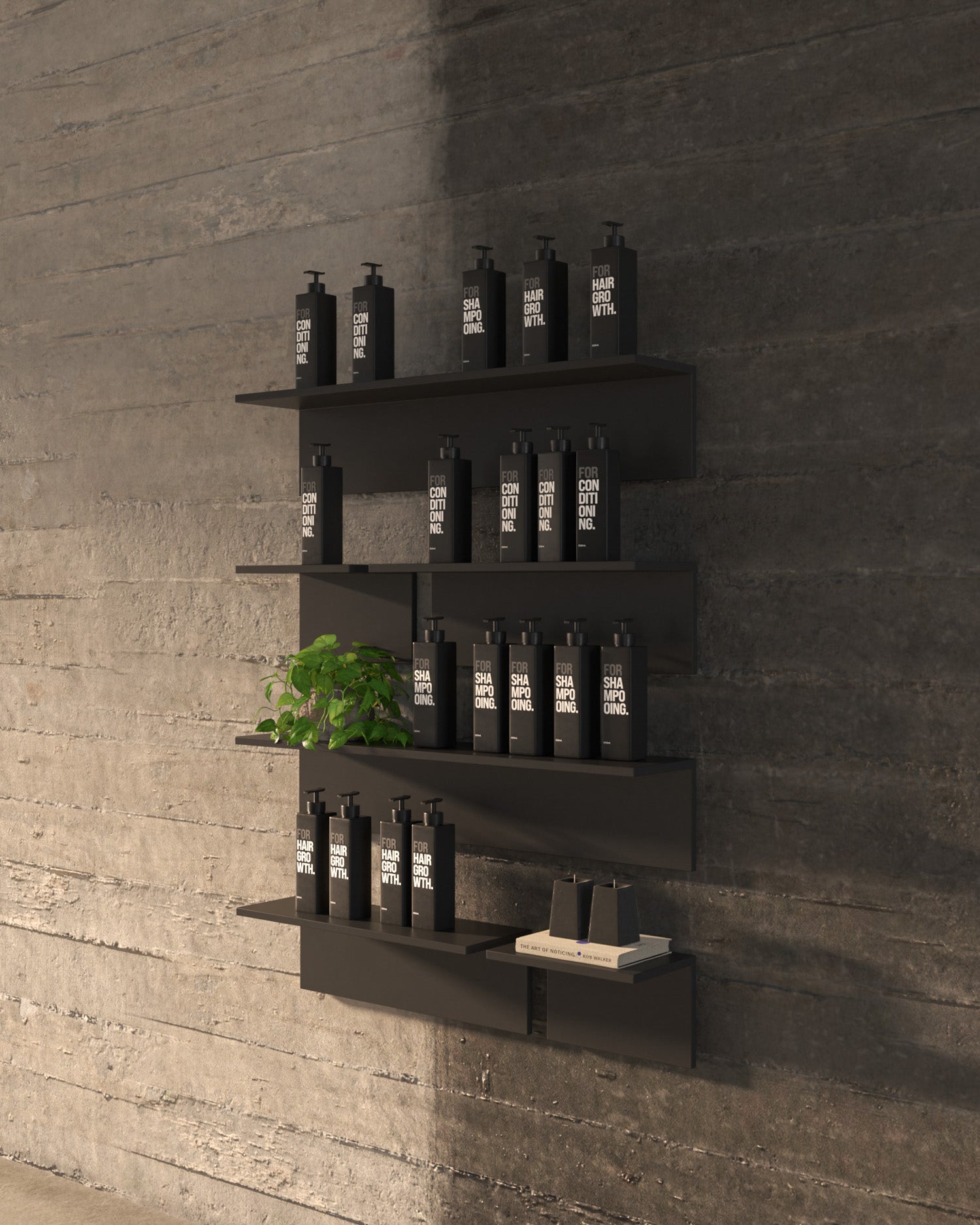 Display Black - 32cm ράφι σε μαύρη μελαμίνη