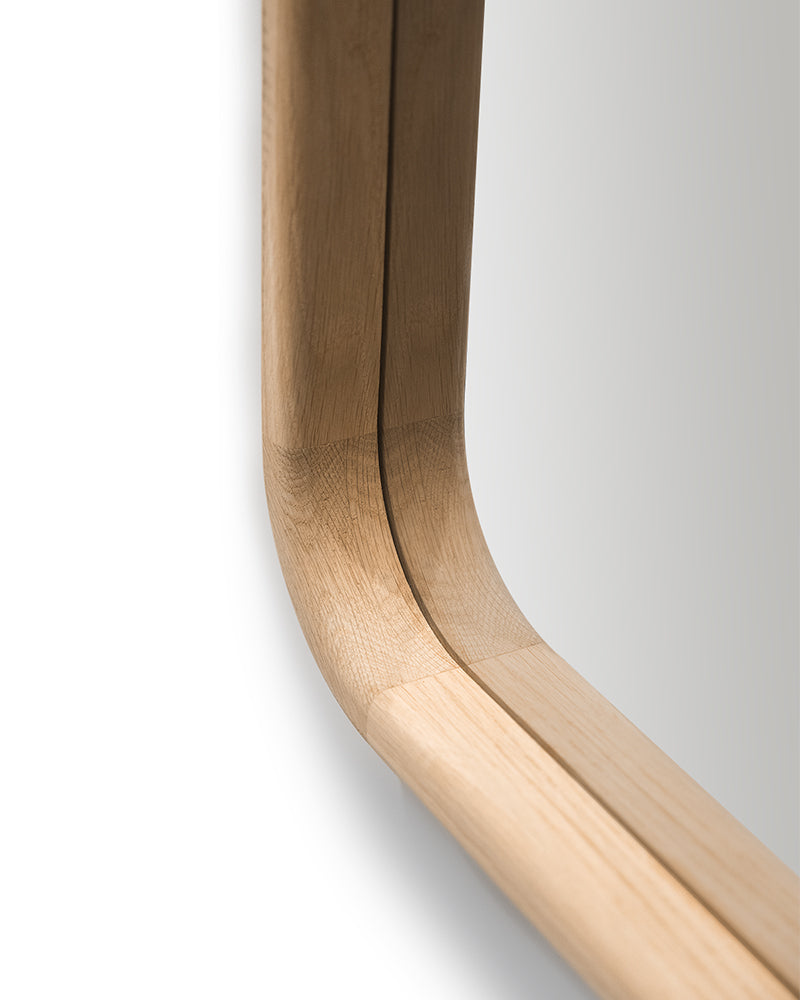 Linea Oak - Καθρέφτης κομμωτηρίου με πλαίσιο δρυός