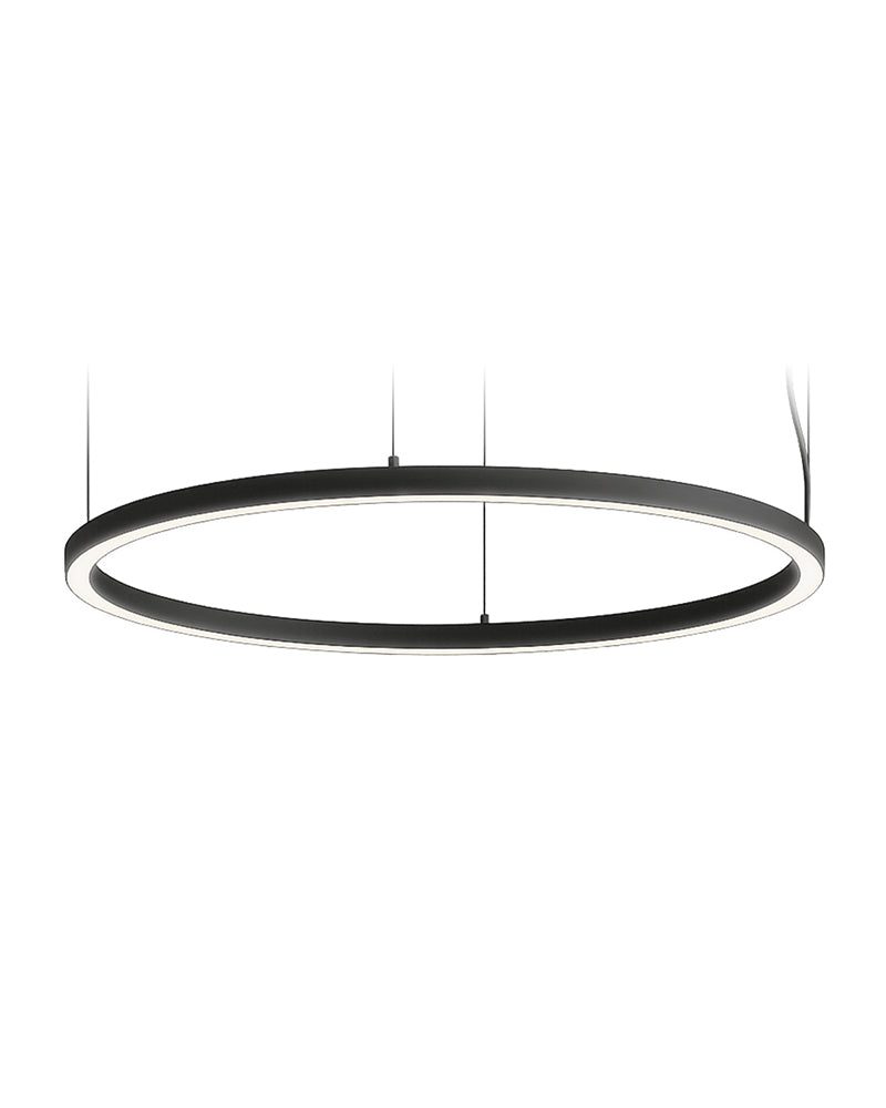 Sun Circle LED - Μαύρος στρογγυλός επαγγελματικός φωτισμός - ø100cm