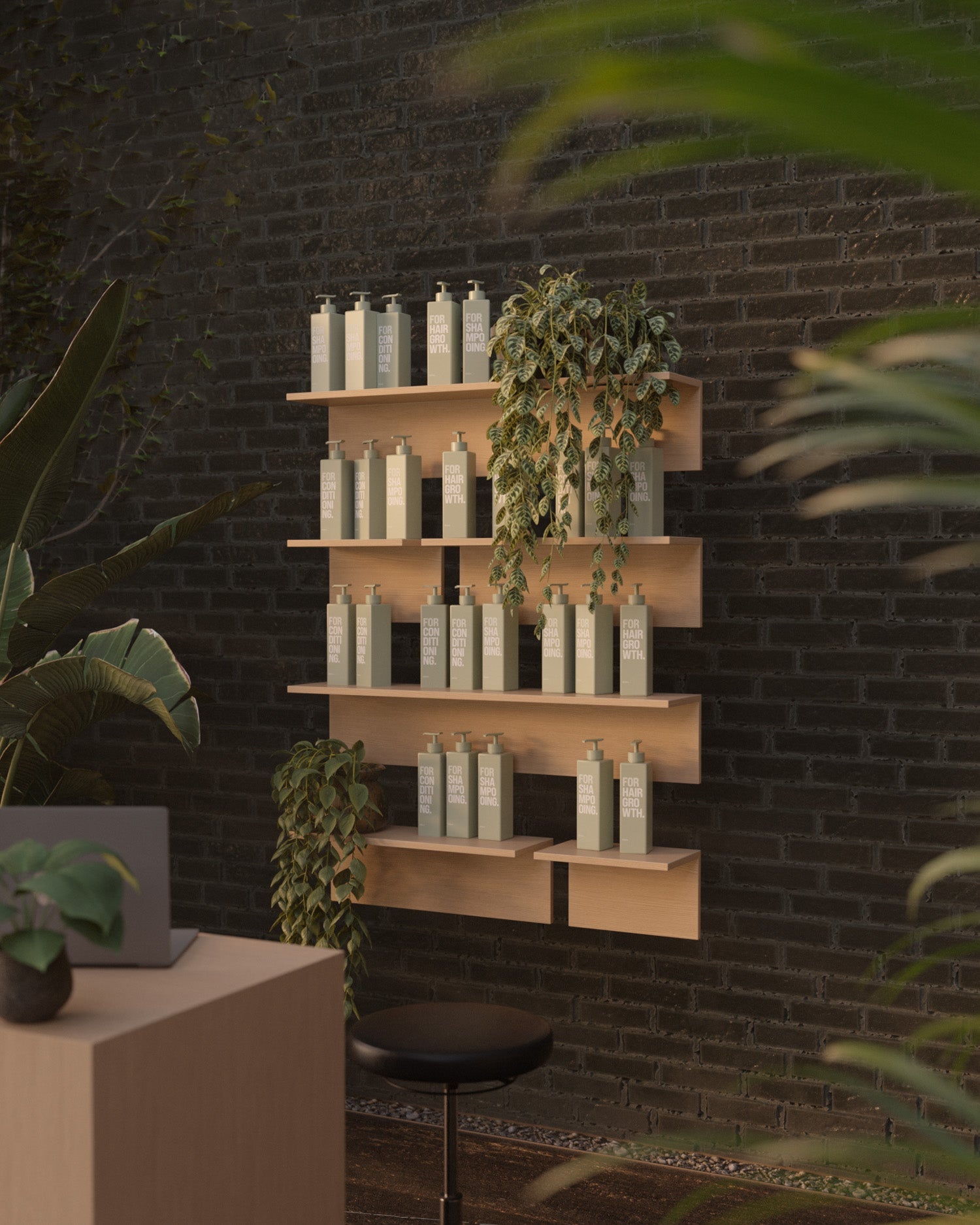Display Oak - Ράφι 32cm με μοτίβο δρυός