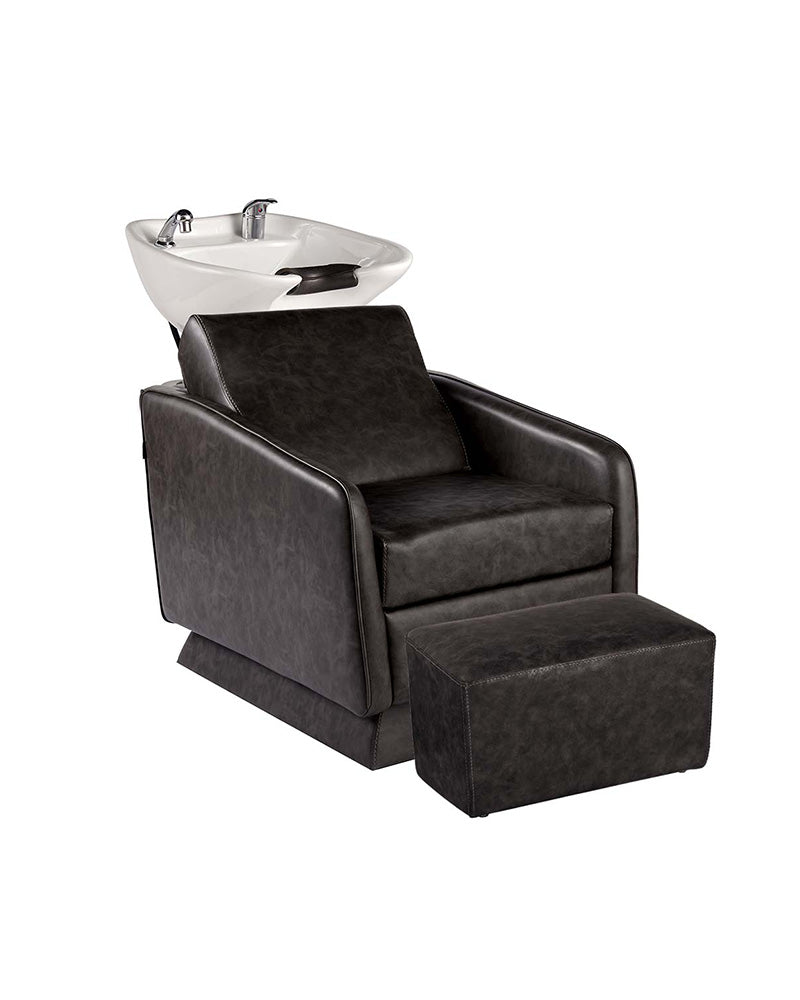 Ottoman Textured black - Στήριγμα ποδιού για λουτήρα