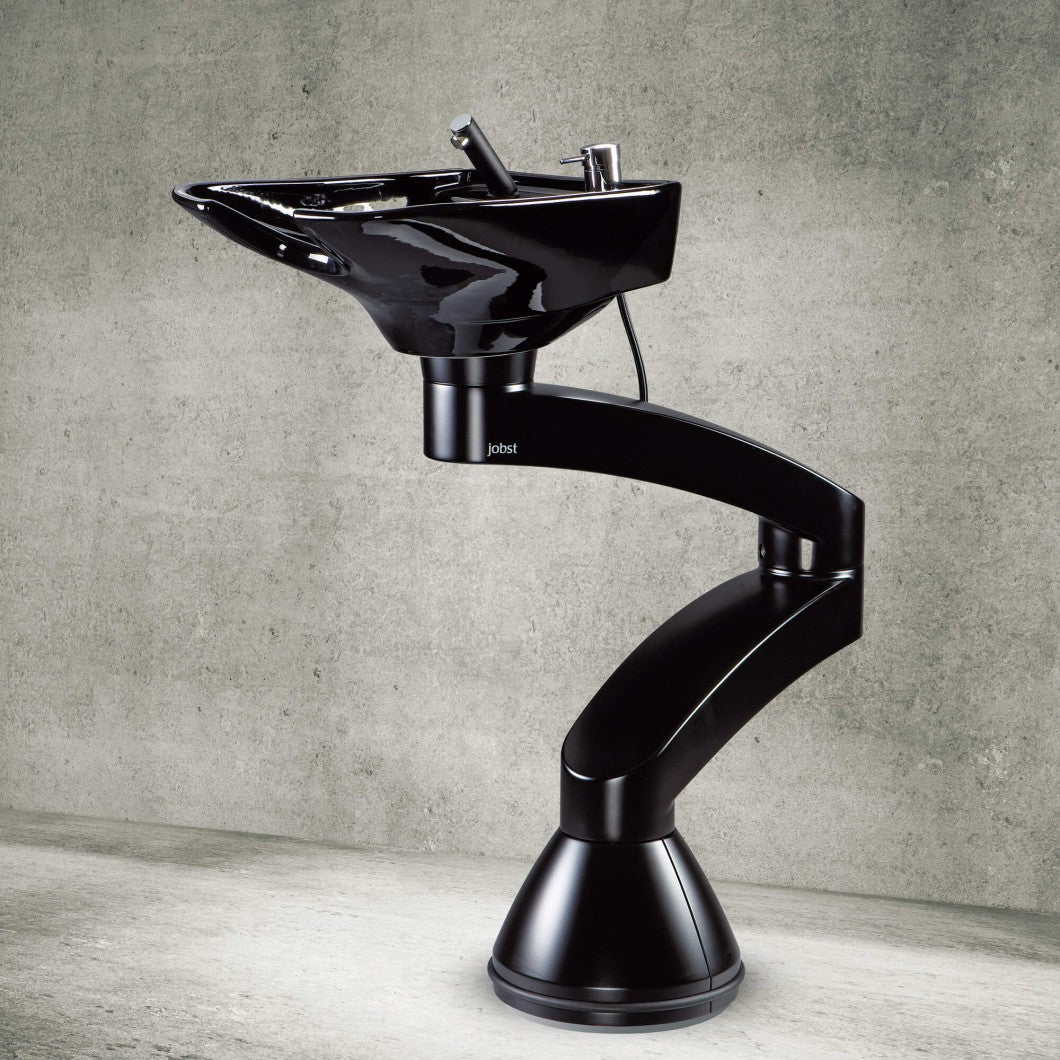 Contura swing PLUS - Μαύρος λουτήρας με στήλη - Μαύρη λεκάνη