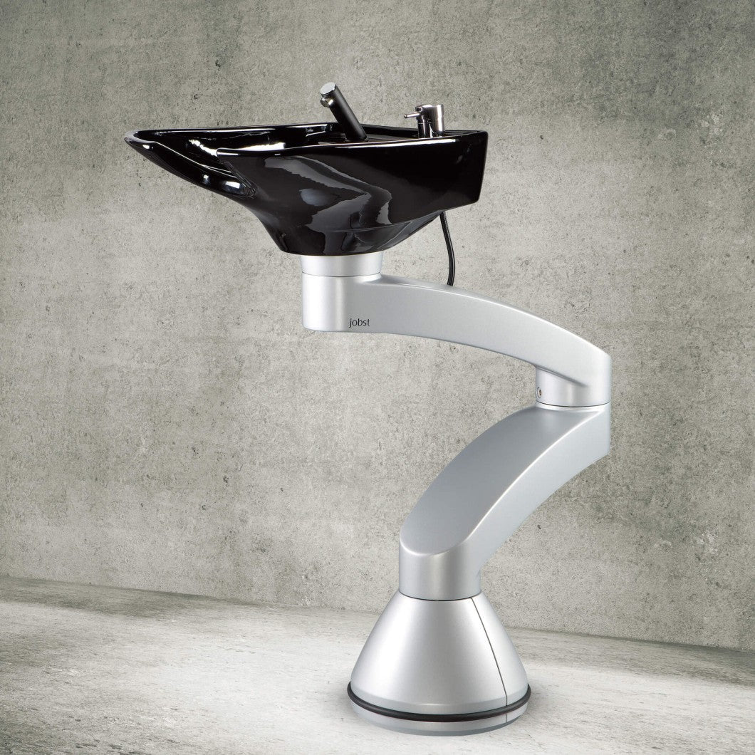 Contura swing PLUS - Αλουμινένιος λουτήρας με στήλη - Μαύρη λεκάνη